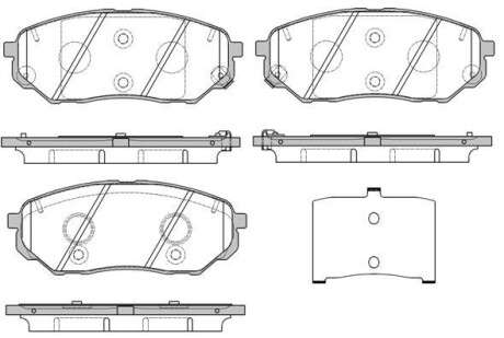 Колодки тормозные диск. перед. (Remsa) Kia Sorento III 15> WOKING P17613.02