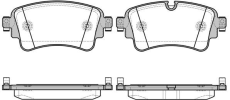 Колодки тормозные диск. задн. (Remsa) Audi Q7 3.0 15- WOKING P17693.08 (фото 1)