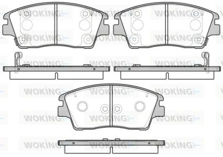 Гальмівні колодки пер. Hyundai Tucson 1.6-2.0 14- WOKING P17763.02