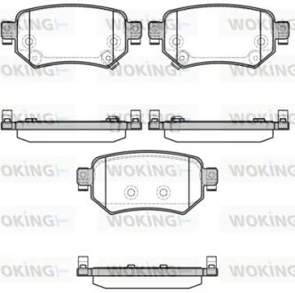 Колодки тормозные диск. задн. (пр-во Remsa) Mazda 6 2.0 12-,Mazda 6 2.2 12-,Mazda 6 2.5 12- WOKING P17823.02
