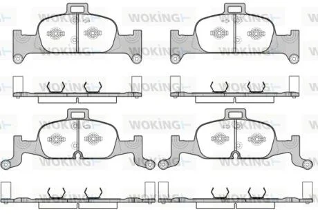 Колодки тормозные диск. перед. (пр-во Remsa) Audi A4 A5 16> / Q5 17> (P17913.00) WOKING P1791300