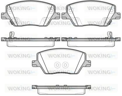 Колодки тормозные диск. перед. (пр-во Remsa) Fiat Tipo 15>  WOKING P17953.02