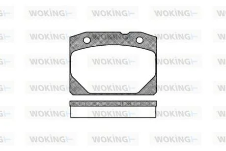Гальмівні колодки пер. Kalina/Nova/Riva (70-04) WOKING P1803.00