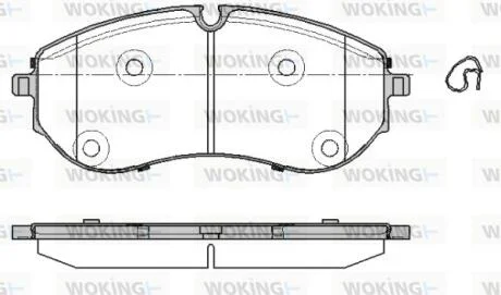 Колодки гальмівні переднi WOKING P19573.00