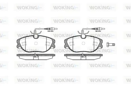 КОЛОДКИ ГАЛЬМІВНІ WOKING P2053.44