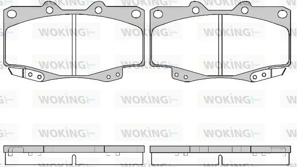 Колодки тормозные диск. перед. (пр-во Remsa) Toyota Hilux 97>05, 05>15 WOKING P2153.22 (фото 1)