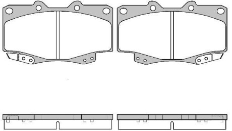 Колодки гальмівний диск. перед. (Remsa) Toyota Hilux 97>05, 05>15 WOKING P2153.22