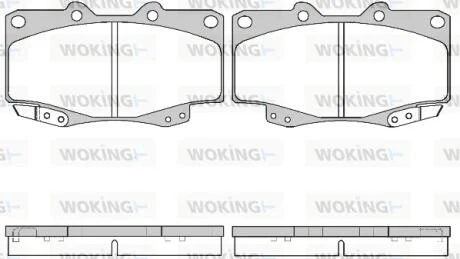 Колодки тормозные диск. перед. (пр-во Remsa) Toyota Hilux 97>05, 05>15 WOKING P2153.22