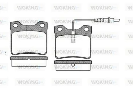 Колодки гальмівні WOKING P2213.22