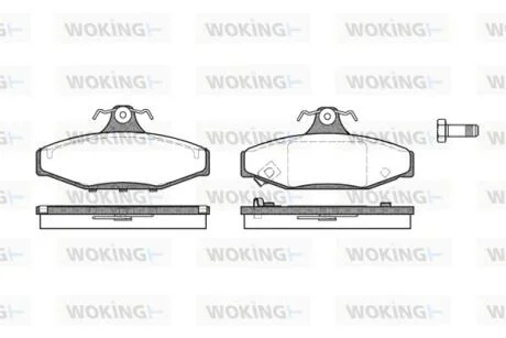 Колодки гальмівні WOKING P2353.12