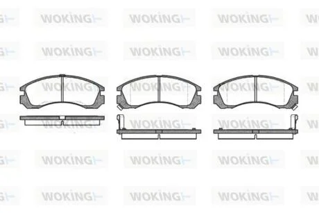 Колодки тормозные диск. перед. (пр-во Remsa) Citroen C-crosser 2.0 07-,Citroen C-crosser 2.2 07- WOKING P2543.02