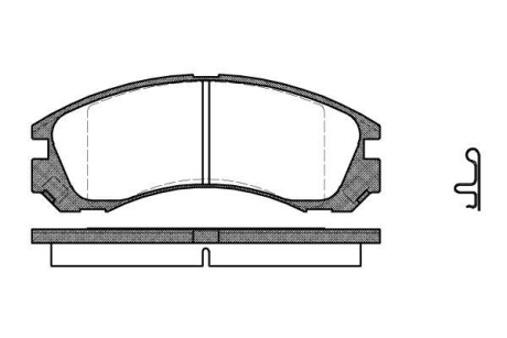 Колодки тормозные диск. перед. (Remsa) Citroen C-crosser 2.2 07-,Mitsubishi Airtrek i 2.0 01-06 WOKING P2543.22 (фото 1)