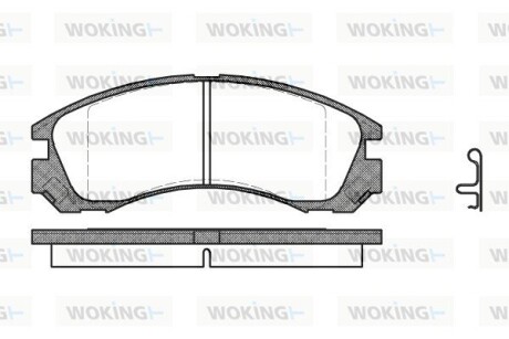 Колодки тормозные диск. перед. (Remsa) Citroen C-crosser 2.2 07-,Mitsubishi Airtrek i 2.0 01-06 WOKING P2543.22