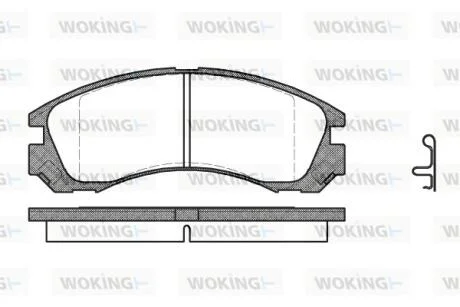 Колодки тормозные диск. перед. (пр-во Remsa) Citroen C-crosser 2.2 07-,Mitsubishi Airtrek i 2.0 01-06 WOKING P2543.22