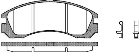 Гальмівні колодки пер. Outlander 12-/Peugeot 4007 07- WOKING P2543.32