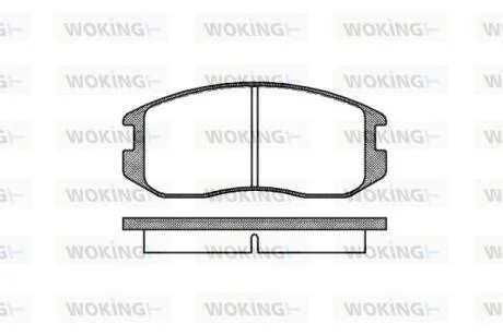 Тормозные колодки пер. Galloper/L200/L300/Lancer/Pajero (87-13) WOKING P2573.00