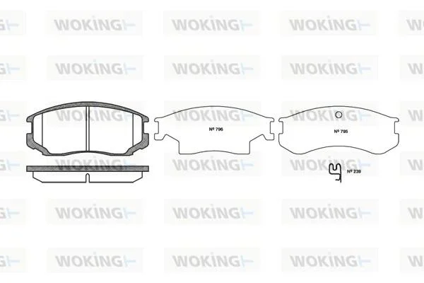Колодки гальмівні WOKING P2573.22 (фото 1)
