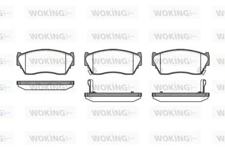 Колодки гальмівні WOKING P2643.02