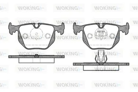 Колодки тормозные диск. задн. (пр-во Remsa) BMW X5e53 X3e83 3e46 7e38 WOKING P2813.20