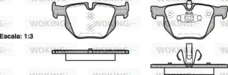 Колодки тормозные диск. задн. (пр-во Remsa) BMW 3e90 WOKING P2813.70