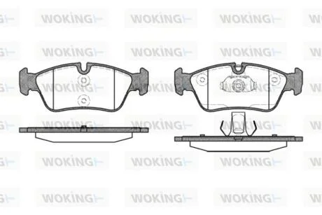 Колодки тормозные WOKING P2843.40