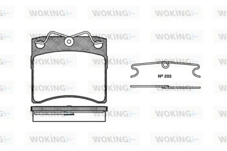 Гальмівні колодки пер. Transporter (96-03) WOKING P2853.00