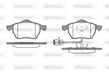 Гальмівні колодки пер. 100/200/A4/A6/Passat 79-01 WOKING P2903.02