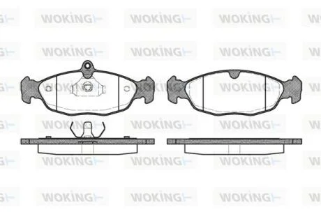 Колодки тормозные WOKING P2933.20
