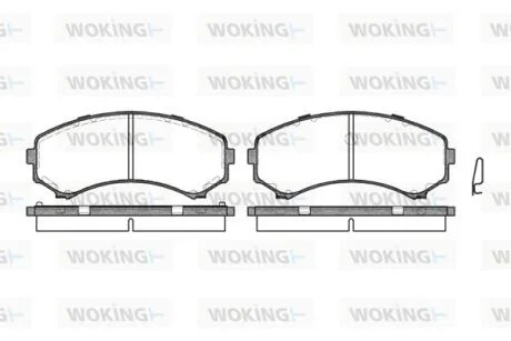Колодки тормозные диск. перед. (пр-во Remsa) Mitsubishi Grandis 2.0 03-,Mitsubishi Grandis 2.4 03- WOKING P2963.00