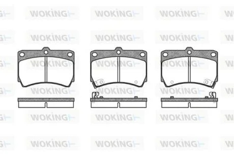 Тормозные колодки пер. 323/Rio (90-05) WOKING P3123.12
