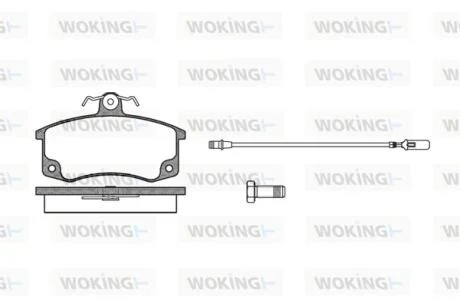 Колодки тормозные 2108 перед (пр-во Remsa) (к-т 4шт) WOKING P3213.02