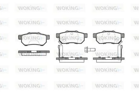 Колодки тормозные диск. задн. (пр-во Remsa) Honda Jazz 02> 08> 15> / Civic 91>01 WOKING P3333.52