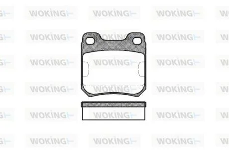 Тормозные колодки зад. Opel Omega/SAAB 9-5 2.0-3.0 87-03 WOKING P3393.40