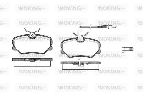 Гальмівні колодки пер. 405 (92-99) WOKING P3623.02