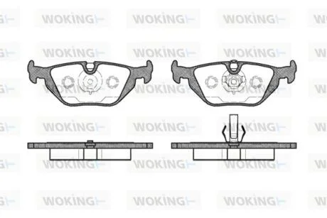 Колодки гальмівні WOKING P3653.50