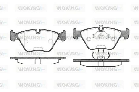 Колодки тормозные WOKING P3703.25