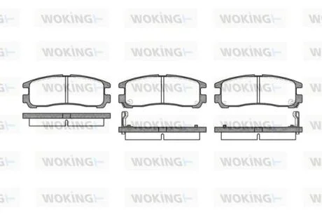 Колодки тормозные диск. задн. (пр-во Remsa) Mitsubishi Galant 96>04, 04> WOKING P3913.02
