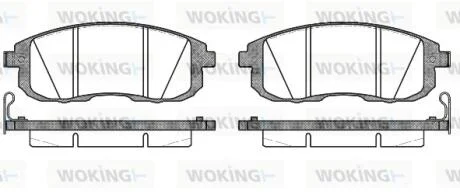 Колодки тормозные диск. перед. (пр-во Remsa) Nissan Cube 1.5 07-,Nissan Cube 1.6 07- WOKING P3933.14