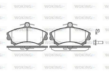 Гальмівні колодки пер. Mitsubishi Colt/Volvo S40/V40 1.1-2.0 i/TD 95- (TRW) WOKING P4903.02