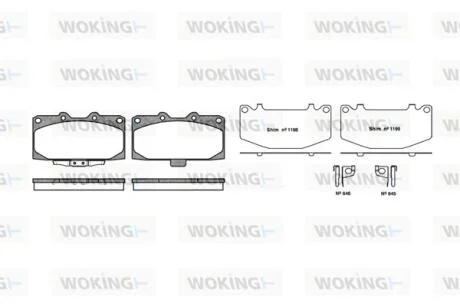 Колодки гальмівні WOKING P4993.12