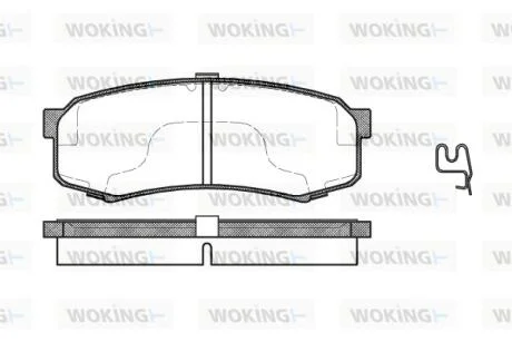 Колодки тормозные диск. задн. (пр-во Remsa) Mitsubishi Pajero iv 3.2 06-,Mitsubishi Pajero iv 3.8 06- WOKING P5133.04