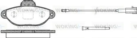 Колодки тормозные диск. перед. (пр-во Remsa) Fiat 500 07>, Fiorino Qubo 08> WOKING P5143.21