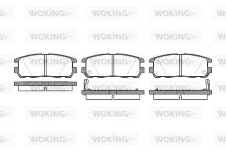 Колодки тормозные диск. задн. (пр-во Remsa) Great wall Haval 5 2.0 10-,Great wall Haval 5 2.4 10- WOKING P5263.02