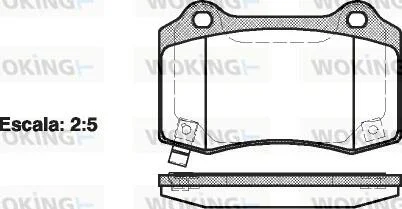 Колодки гальмівні WOKING P5343.54