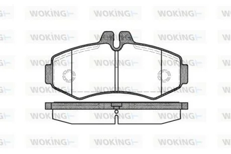 Гальмівні колодки пер. Vito (638) 99-03 WOKING P6013.00