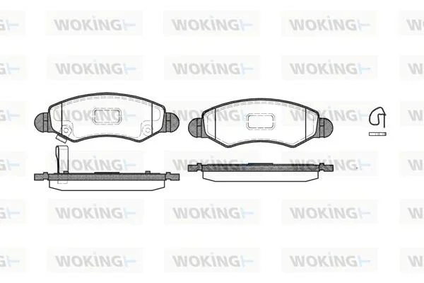 Колодки гальмівні WOKING P6023.21 (фото 1)