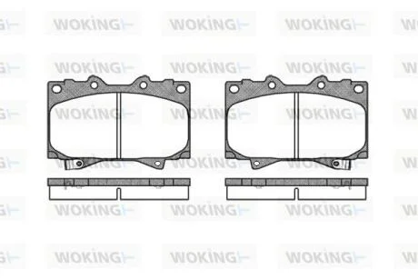 Колодки тормозные диск. перед. (пр-во Remsa) Land Cruiser Prado (_J15_) (09-)/Mitsubishi Pajero IV (09-) WOKING P6073.04