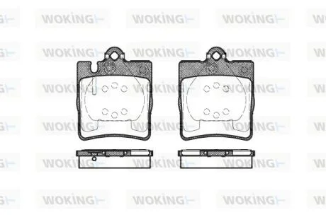 Колодки гальмівний диск. задн. (пр-во Remsa) Mercedes-benz C-class (cl203) 1.8 01-11 WOKING P6093.10