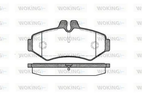 Колодки тормозные диск. задн. (пр-во Remsa) MB SPRINTER 208 (00-06)/VW LT 28-35 II (96-06) WOKING P6333.00