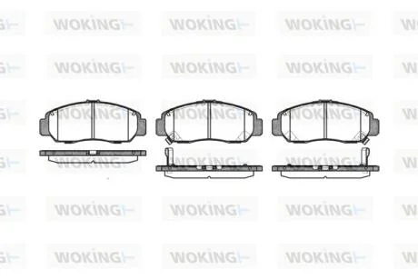 Колодки гальмівний диск. перед. (пр-во Remsa) Honda Civic 00> 05> 12> / Hyundai M WOKING P647312